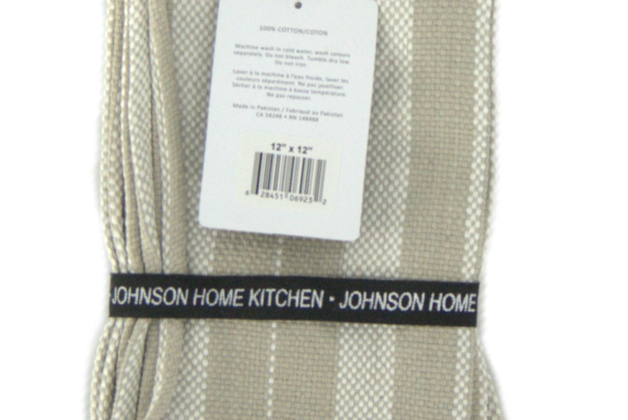 Dish Cloth-30GSM-CT/STR-12X12-Assorted-Basket Weave-JOHNSON HOME