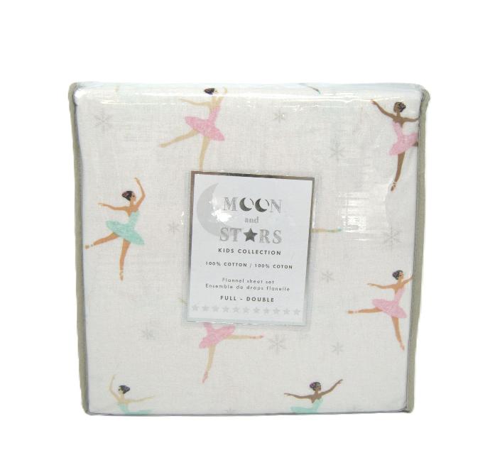 Sheet Set-160GSM-FL/PR-Dbl - Full-Multi-Color Ballerina-MOON & STARS