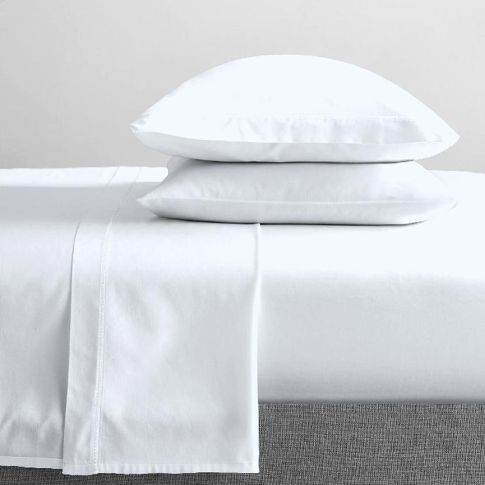 Sheet Set-450TC-BAMBOO/SD-Queen-White-NA-PURE LIVING-NEW