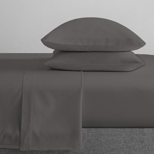 [628450044285] All / Sheet Set-95GSM-POLY/Satin-QUEEN-NA/Charcoal-MALLIBU SATIN