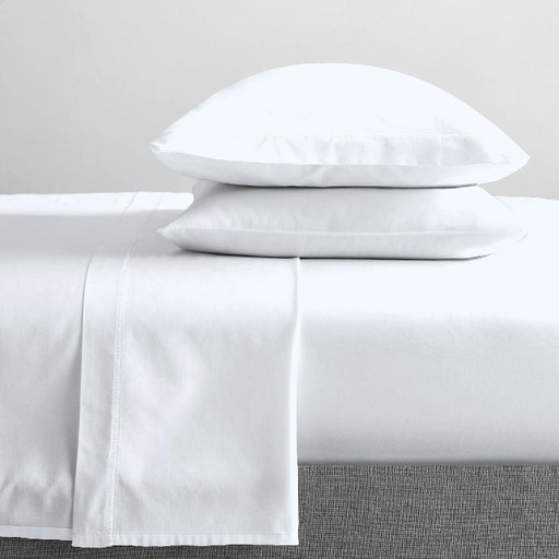 [628451349242] All / Sheet Set-500TC-ORG/CT/SD-QUEEN-NA/White-HABITAT LHC